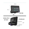 Camera hành trình ô tô 3 mắt 4 inch cảm ứng FullHD 1.080p - DVR ghi trước, trong, sau + cam lùi, giá chỉ 593k 2