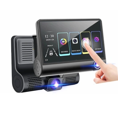 Camera hành trình ô tô 3 mắt 4 inch cảm ứng FullHD 1.080p - DVR ghi trước, trong, sau + cam lùi, giá chỉ 593k 10