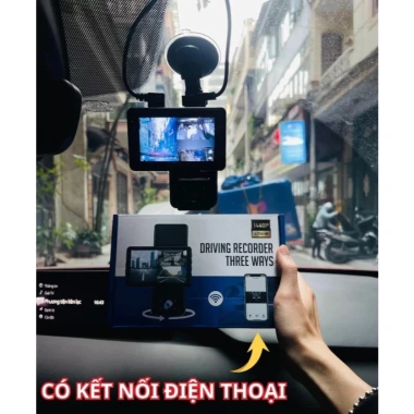 Camera hành trình ô tô 3 mắt A7 Pro 2K 170 độ ghi âm, BH 12 tháng – 1,2 triệu