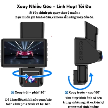 Camera hành trình ô tô 3 mắt A7 Pro 2K 170 độ ghi âm, BH 12 tháng – 1,2 triệu 8 Camera hành trình ô tô 3 mắt A7 Pro 2K 170 độ ghi âm, BH 12 tháng – 1,2 triệu 8