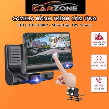 Camera hành trình ô tô 3 mắt Full HD 1.080p - Ghi hình trước, trong, sau và cam lùi, giá 512.840 VND