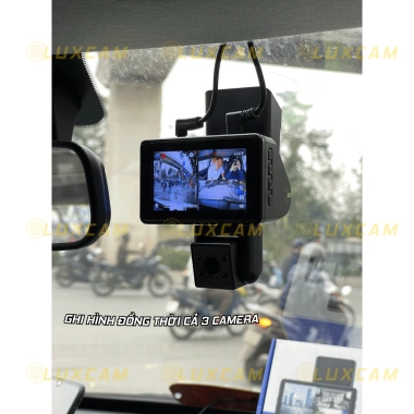 Camera hành trình ô tô 3 mắt TAXI PRO 2K góc quay rộng 170 độ kết nối điện thoại, bảo hành 1 năm LUXCAM