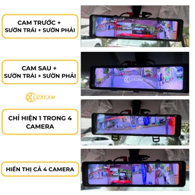 Camera hành trình ô tô 4 mắt 360 LUXCAM 4K+3x1.080p - Giá giảm 31,9 triệu