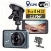 Camera Hành Trình Ô Tô Dual Lens Y6 Full HD 1.296P: Màn Hình Cảm Ứng, WiFi Kết Nối Điện Thoại, Giá Ưu Đãi 715.000₫