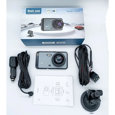 Camera Hành Trình Ô Tô Dual Lens Y6 Full HD 1.296P: Màn Hình Cảm Ứng, WiFi Kết Nối Điện Thoại, Giá Ưu Đãi 715.000₫