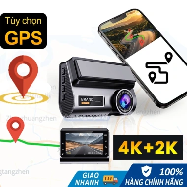 Camera hành trình ô tô GPS 4K+2K, 2 camera trước sau, đỗ xe, va chạm, App tương thích 1.569.000₫