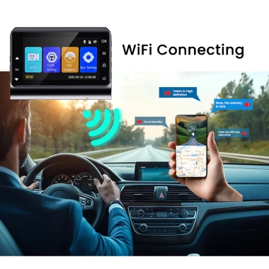 Camera hành trình ô tô GPS 4K+2K, 2 camera trước sau, đỗ xe, va chạm, App tương thích 1.569.000₫