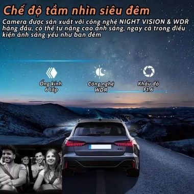 Camera hành trình ô tô HD 1.080 chống rung, hiển thị 5 hình ảnh - Giá chỉ 759.000đ 7