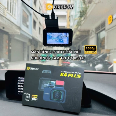 Camera hành trình ô tô K4 3 inch Full HD 1.080P ghi hình kép kết nối điện thoại bảo hành 12 tháng - 690.000₫