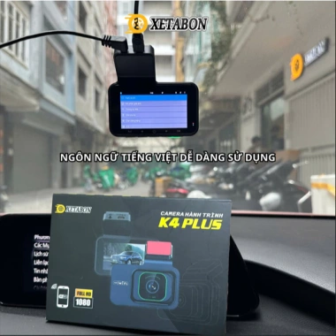 Camera hành trình ô tô K4 3 inch Full HD 1.080P ghi hình kép kết nối điện thoại bảo hành 12 tháng - 690.000₫