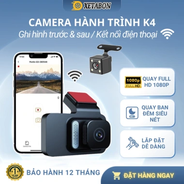 Camera hành trình ô tô K4 4 inch Full HD kép, bảo hành 12 tháng - 690.000₫