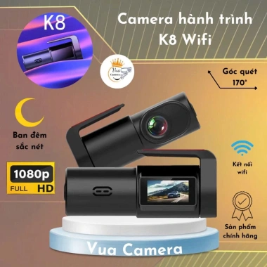 Camera hành trình ô tô K8 Wifi - DVR xem trên điện thoại, kèm thẻ nhớ, chỉ 600.000đ