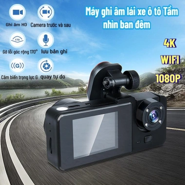 Camera hành trình ô tô New Taxi Wifi 3 mắt, đảo chiều, full HD 1.080 tốc độ cao - Siêu nét, giá chỉ 318.750₫ 2
