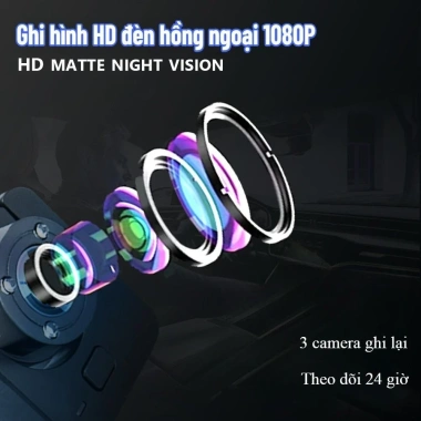 Camera hành trình ô tô New Taxi Wifi 3 mắt, Full HD 1.080 siêu nét - 318.750 VND 5