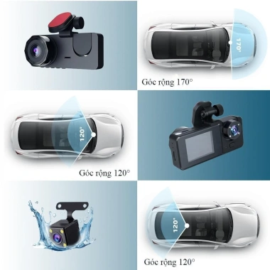 Camera hành trình ô tô New Taxi Wifi 3 mắt, Full HD 1.080 siêu nét - 318.750 VND 9