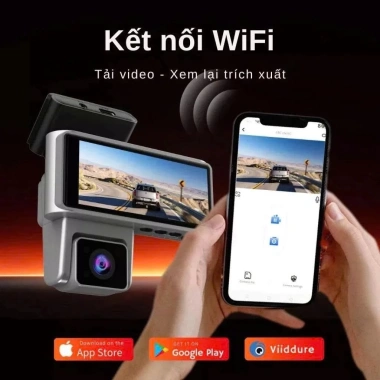 Camera hành trình ô tô S16 3 mắt 2K ghi đêm hồng ngoại AI, nhỏ gọn, kết nối điện thoại, BH 1 năm 1.5 triệu 8