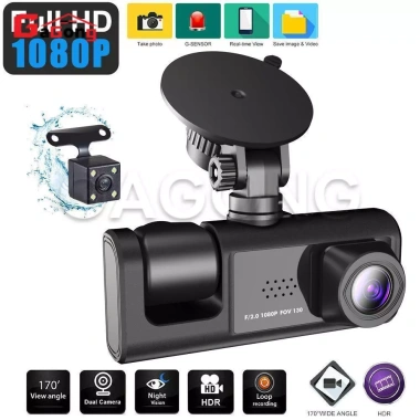 Camera hành trình ô tô Taxi 3 mắt 1.080p Wi‑Fi hồng ngoại ghi siêu nét 360.000₫