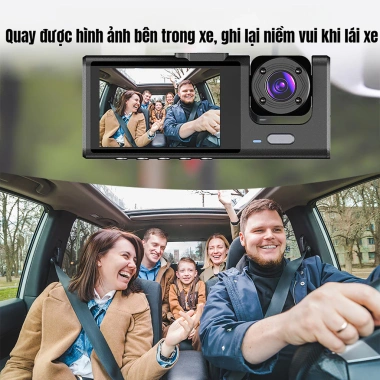 Camera hành trình ô tô Taxi 3 mắt WiFi HD 1.080p tốc độ cao hồng ngoại siêu nét 340k 8