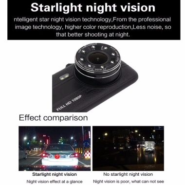 Camera hành trình ô tô trước sau X004 Full HD 1.080P 8 LED – Tiếng Việt, phù hợp mọi loại xe, giá 409.000₫