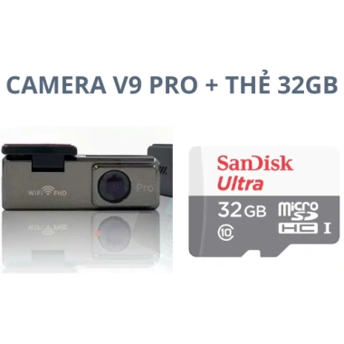 Camera Hành Trình Ô Tô VieView V9 Pro Siêu Nét Nhỏ Gọn, Ghi Hình 1.080P USB, Bảo Hành 12 Tháng