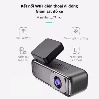 Camera hành trình ô tô WiFi 2K Q6 IPS ghi vòng lặp tự động, giám sát đỗ xe 24h - Giá 530.000₫