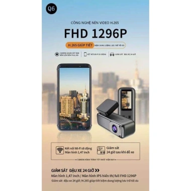 Camera hành trình ô tô WiFi 2K Q6 IPS ghi vòng lặp tự động, giám sát đỗ xe 24h - Giá 530.000₫