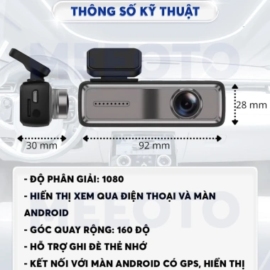 Camera hành trình ô tô Wifi Meeoto - Kết nối Android Ghi hình 1.080p Giá 799.000 VND