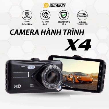 Camera hành trình ô tô X4 XETABON Full HD, màn hình cảm ứng, quay đêm rõ nét, bảo hành 12 tháng 1 đổi 1 - 690k