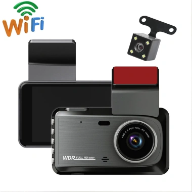 Camera hành trình ô tô X5 4 inch, ống kính kép HD 1.296P, WIFI, đồng bộ điện thoại - Giá 225k