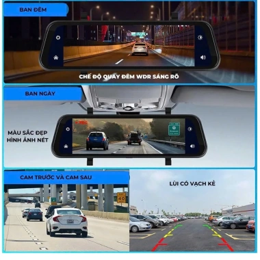 Camera hành trình ô tô XETABON 4K, CarPlay và Android Auto, nghe nhạc kết nối loa, BH 12T, giá 1.870.000 đồng 6