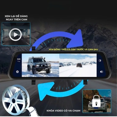 Camera hành trình ô tô XETABON 4K, CarPlay và Android Auto, nghe nhạc kết nối loa, BH 12T, giá 1.870.000 đồng 7
