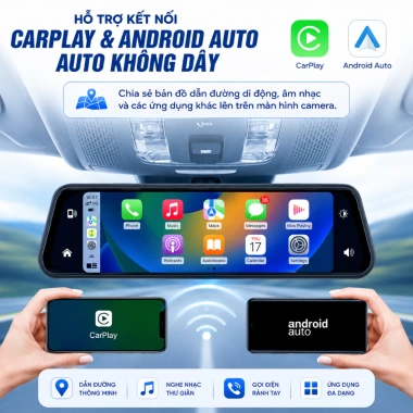 Camera hành trình ô tô XETABON A10 4K + CarPlay Auto, bản đồ VietMap, nghe nhạc, điều khiển giọng nói - 1.820.000₫ 10