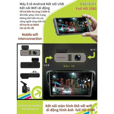 Camera hành trình ôtô V8 WIFI 1.080P - Xem video Android, ghi hình sắc nét, 200k 3 Camera hành trình ôtô V8 WIFI 1.080P - Xem video Android, ghi hình sắc nét, 200k 3