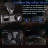 Camera hành trình ôtô WiFi 3 mắt, kép Full HD 1.080, quay trước, trong, sau - xem qua điện thoại, giá 650.000 4