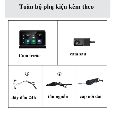 Camera hành trình P85 4G SIM độ nét 2K Dual Camera, Wifi + GPS, kết nối từ xa, giá 1,5 triệu