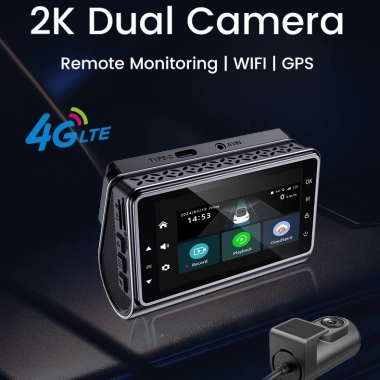 Camera hành trình P85 4G SIM độ nét 2K Dual Camera, Wifi + GPS, kết nối từ xa, giá 1,5 triệu