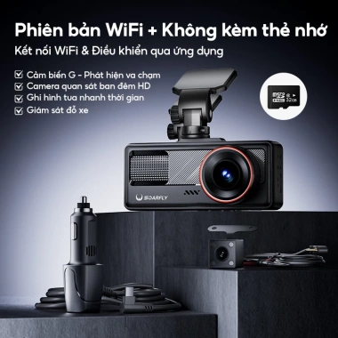 Camera hành trình SOARFLY 3 mắt 4K Full HD Wifi hồng ngoại taxi - Ghi hình tốc độ cao, siêu nét, chỉ 137.999₫