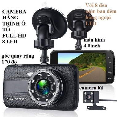 Camera hành trình trước sau 1.080P tích hợp 8 LED - Giá chỉ 515.000 VND, giảm mạnh 3 Camera hành trình trước sau 1.080P tích hợp 8 LED - Giá chỉ 515.000 VND, giảm mạnh 3