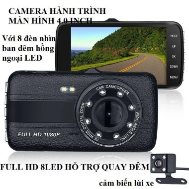 Camera hành trình trước sau 1.080P tích hợp 8 LED - Giá chỉ 515.000 VND, giảm mạnh