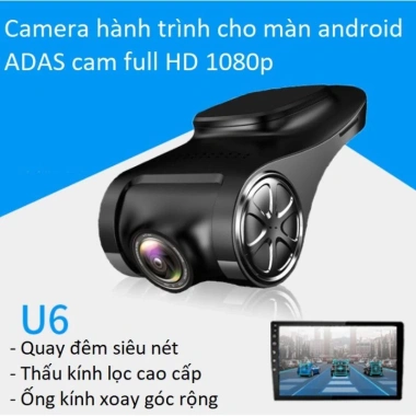Camera Hành Trình U6 Xe Hơi 1.080p Sắc Nét, Màn Hình Android Tích Hợp, Lái An Toàn