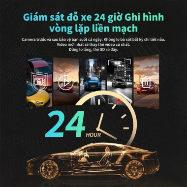 Camera hành trình Unisen U4U5 – 2K HD, tầm nhìn ban đêm rõ nét, trọng lực, 669k