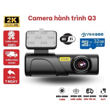 Camera hành trình USB/WiFi 2K Q3 2.024: Xem video ngay trên điện thoại, chỉ 199k