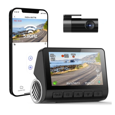 Camera hành trình V55S 4K 1.080P A800S 7mile – Ghi trong & sau, nối dài, chỉ 950.000₫