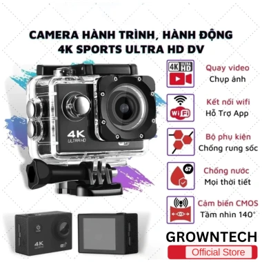 Camera hành trình WIFI 4K A19 HD - Chống rung, gắn mũ, chống nước - 617,100 VND 4
