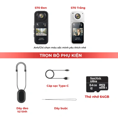 Camera hành trình wifi S70 2K góc nhìn người thứ nhất, app kết nối - 790.000đ 2