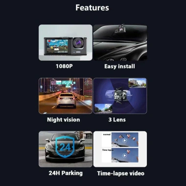 Camera hành trình xe máy 3H Độ bền lâu, ống kính góc rộng, đeo ngực - 220.233 VND