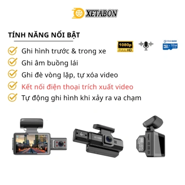 Camera hành trình XETABON 4Taxi 2 mắt, 4Taxi Pro 3 mắt FHD WIFI kết nối điện thoại 699.000₫ 3 Camera hành trình XETABON 4Taxi 2 mắt, 4Taxi Pro 3 mắt FHD WIFI kết nối điện thoại 699.000₫ 3