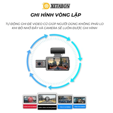 Camera hành trình XETABON 4Taxi 2 mắt, 4Taxi Pro 3 mắt FHD WIFI kết nối điện thoại 699.000₫