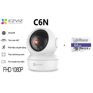 Camera IP Wifi Ezviz C6N 1.080p Chính Hãng và Thẻ nhớ 64GB Dahua - 525.000₫