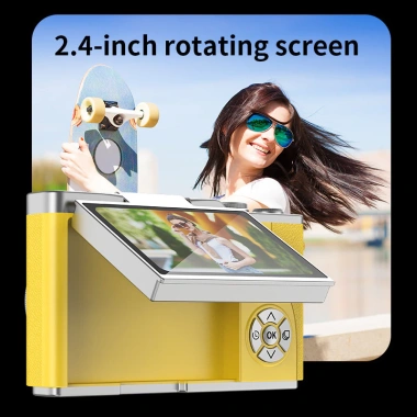 Camera kỹ thuật số RENEAR 48MP 4K CCD Zoom 8X, màn hình lật 180°, siêu gọn cho học sinh - Giá chỉ 460.900₫ 4